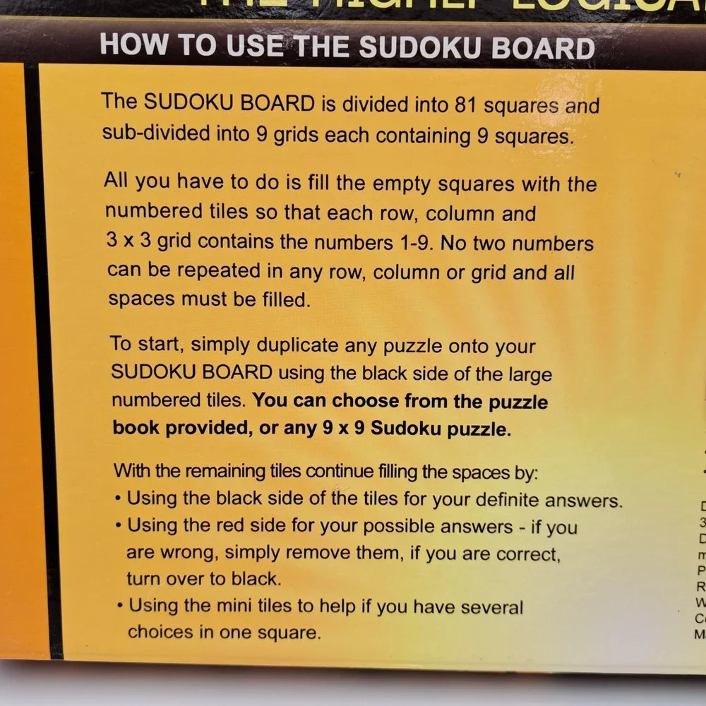 Original Wooden Sudoku Board Game The Highly Logical Number Puzzle Game Complete